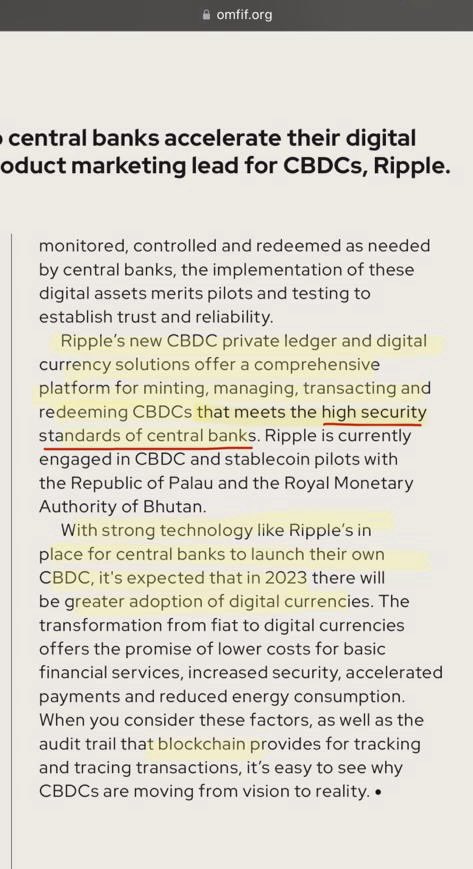 SMQKEDQG's tweet photo. Yes, Ripple’s CBDC technology “meets the HIGH SECURITY STANDARDS of central banks.”✅

Documented.📝👇 https://t.co/U66xFzNwAA