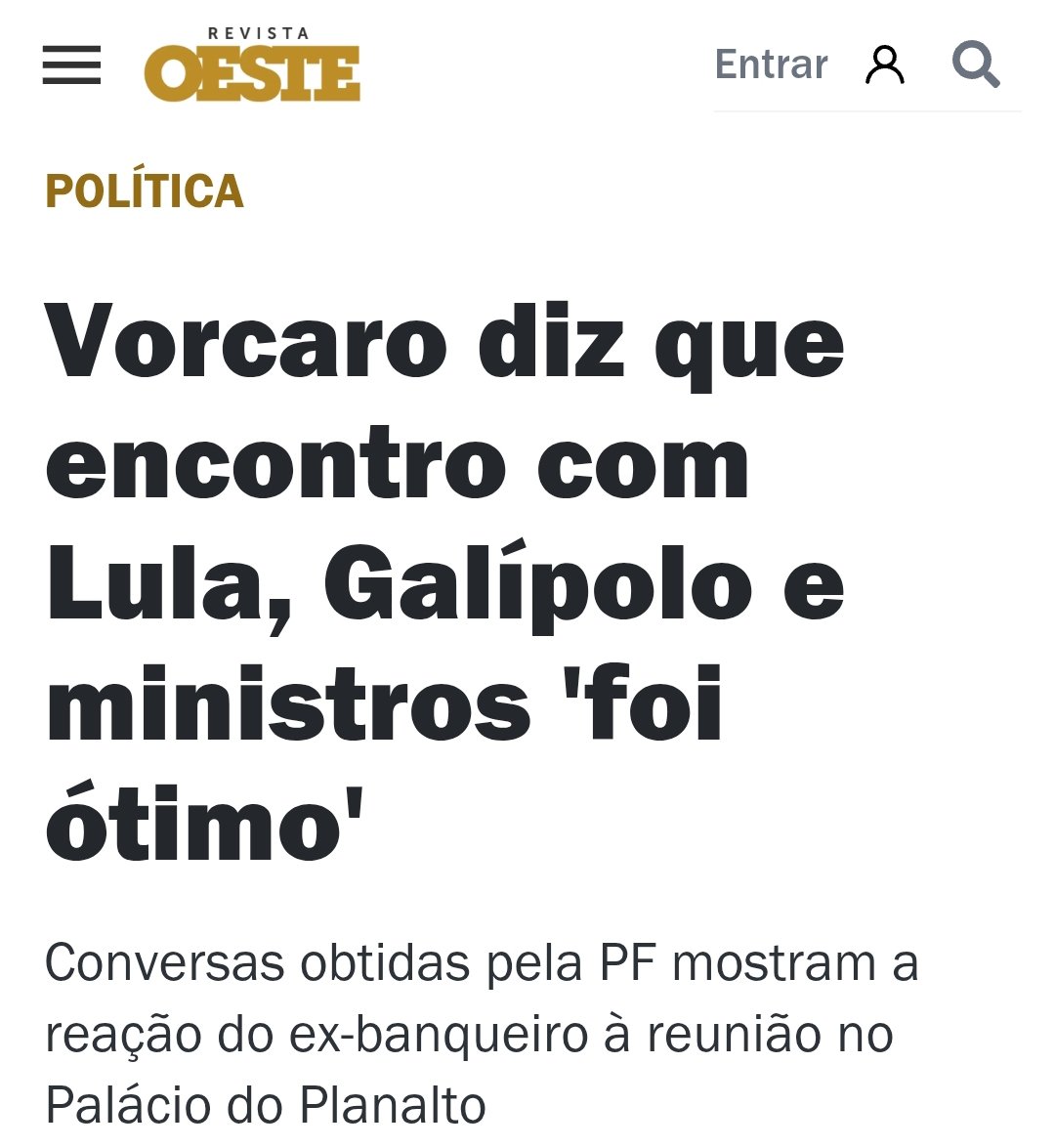 - VORCARO sobre BOLSONARO:
"Idiota! O cara é um beócio"

- VORCARO sobre LULA:
"O encontro foi ótimo"

Isso é tudo que você precisa saber.