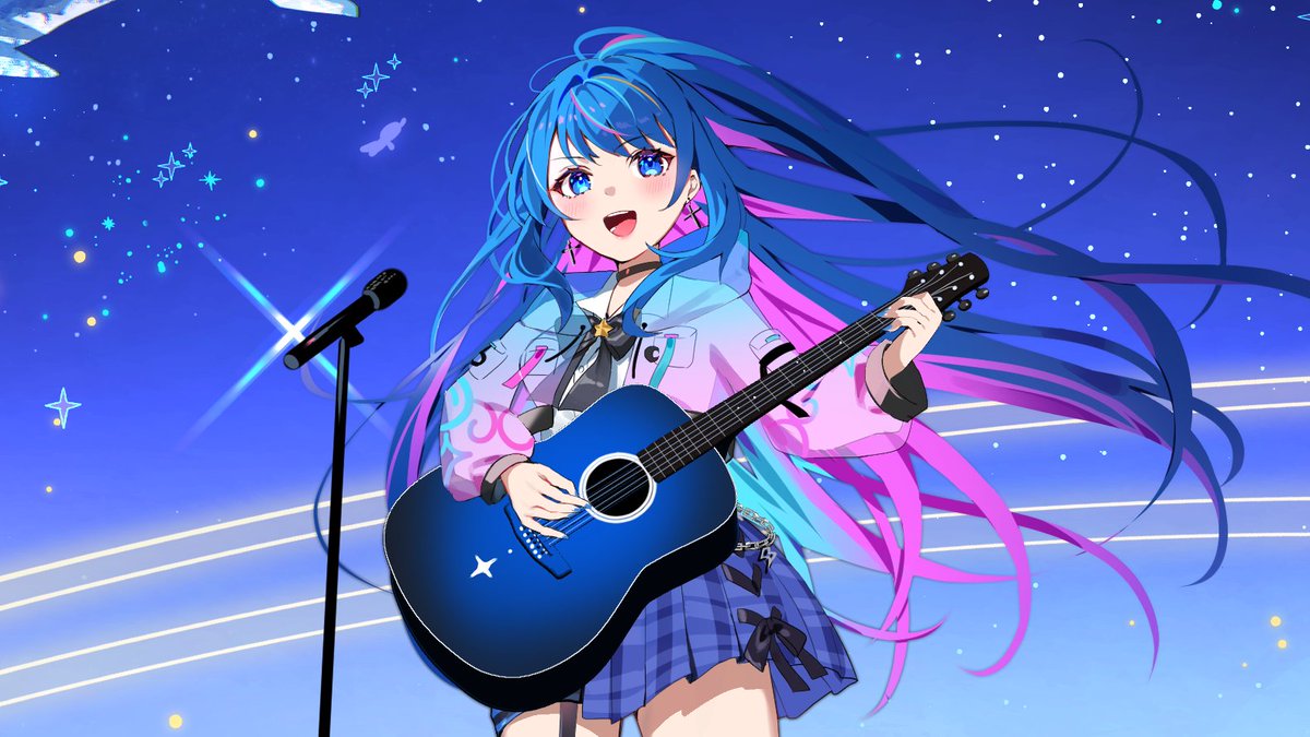 NanaAsteria's tweet photo. Now that #DistrictV is over, let's introduce myself!

I'm Nana Asteria, song of the galaxy reincarnated to VSinger and VTuber. 💙

I usually stream around 10-12pm JST, cozy games, just chatting and singing sad songs bc #weloveangst!

Galaxy Gang welcomes you with warm arms ✨💫 https://t.co/T0GgIcJPfY
