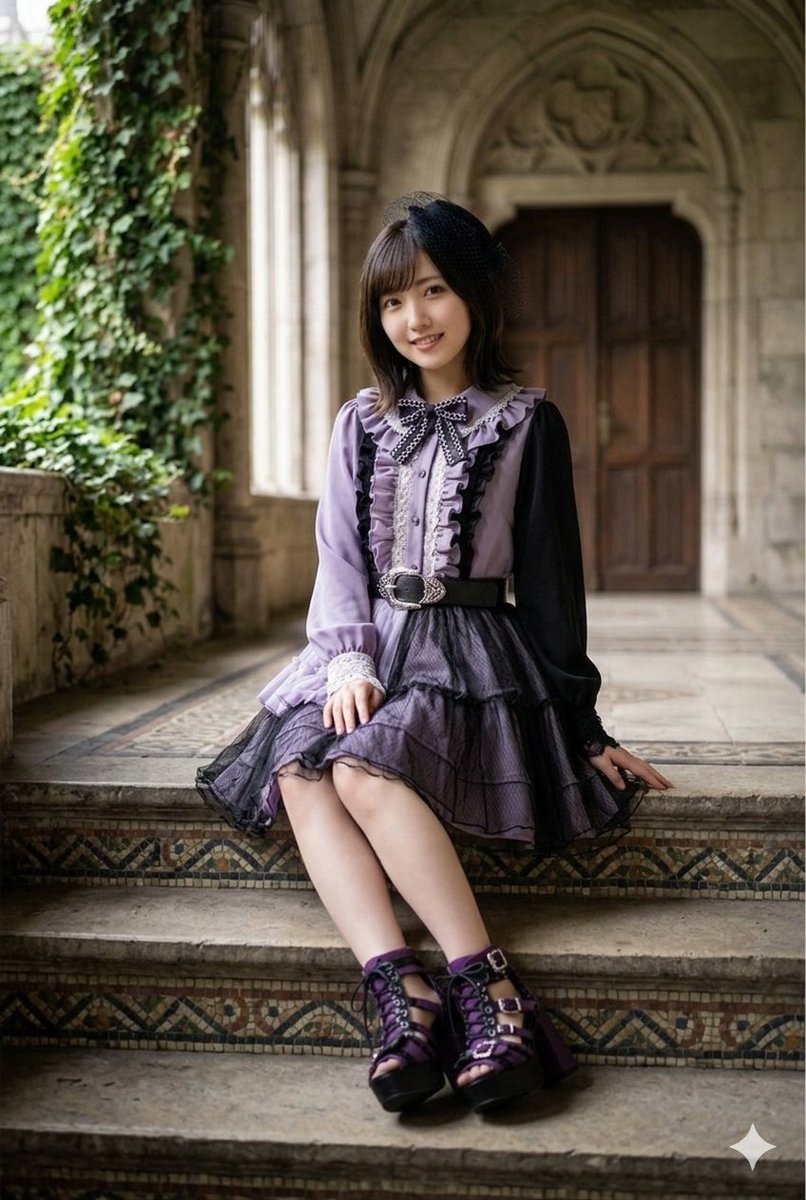 giyu.ちゃんから衣装を借りて とある場所での撮影を頑張ってる風な