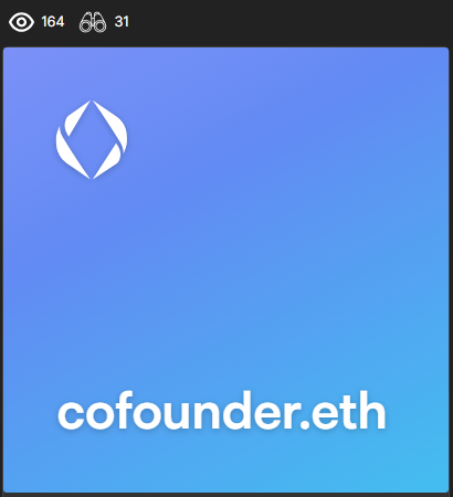 enschile's tweet photo. cofounder.eth — Prepunk #27 (UNDER 100) 🔥
 164 views / 31 watchlists 👀
Still Premium — 5d 19h left ⏳
I think it goes for $450… what’s your price? 👇 #ENS #Prepunk #Grails https://t.co/ze3ygEHbeM