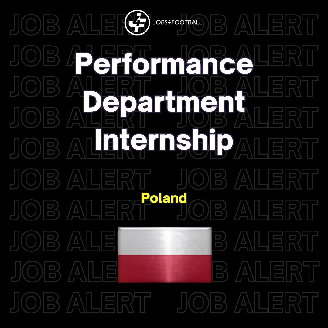 Jobs4football's tweet image. 📊 Now Hiring: Performance Department Internship – Poland 🇵🇱⚽

✅ Apply now via Jobs4football: jobs4football.com/job/internship…

#Jobs4football #FootballJobs #SportsScience #PerformanceInternship #PolandFootball #HighPerformance #StrengthAndConditioning #FootballCareers