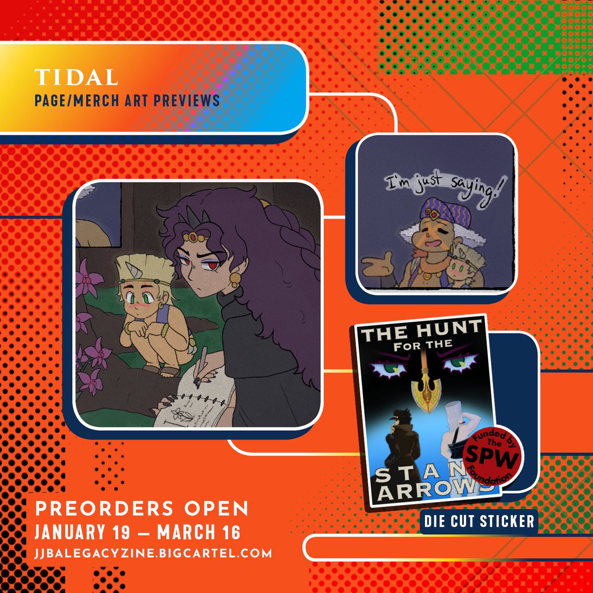 JJBALegacyZine's tweet photo. Preview time for

@TidalWaveKitty 

You can check out their take on the #Joestar Legacy (well, the Pillarmen Legacy)(and sticker design, too!) if you place your Preorder for the #JJBA Legacy Zine.  

https://t.co/RCC3535e6v https://t.co/fJ1Tma5CGH