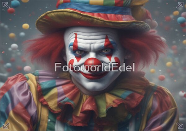 FotoworldE's tweet image. New Blogstory: Der Clown, der immer lacht 🤡✨ Colors, Courage &amp;amp; Magic Vibes. Read more: fotoworldedel.blogspot.com/2026/02/der-cl…✨📚#Kikünstlerin #FotoworldEdel #Redbubbleartist #Redbubbleshop #ClownArt #ColorfulVibes #ArtStory #CreativeWorld #SurrealArt #PainterlyStyle #MagicVibes