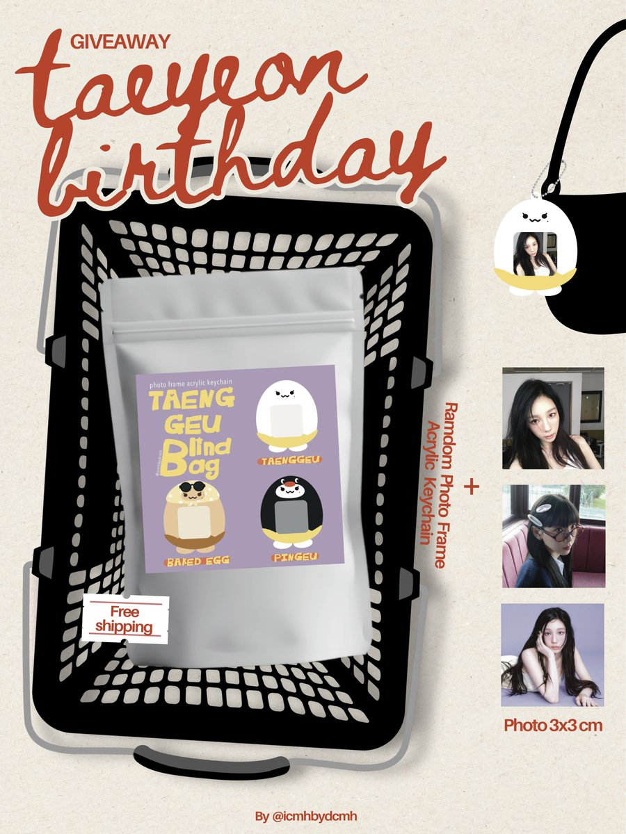 pls kindly rt
#HappyTaeyeonDay #TAEYEON

𝗧𝗔𝗘𝗡𝗚𝗚𝗘𝗨 𝗯𝗹𝗶𝗻𝗱 𝗯𝗮𝗴 —— 5 ea.

✿ gg form 🔗 : 8 Mar , ⌚️19:39
✿ free shipping 📮