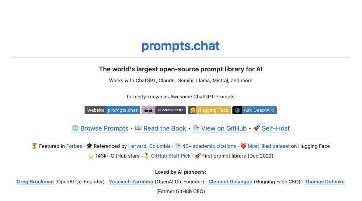 oliviscusAI's tweet photo. Someone curated the world's largest library of prompts and put it on GitHub for free.

140k stars. 100% open source. https://t.co/Prlrggu3Ae