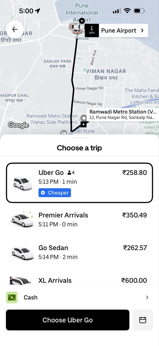 N_K_Tailor's tweet photo. Dear @AAI_Official, at Pune airport @Olacabs @Uber_India are charging very high fares for rides that cannot be justified in any way. For 3.2 km, they asked for 300 rs, which equals 100 rs per km.

@RamMNK Sir, can you please intervene here and make taxi services accountable? https://t.co/Qf5bQOiJMB