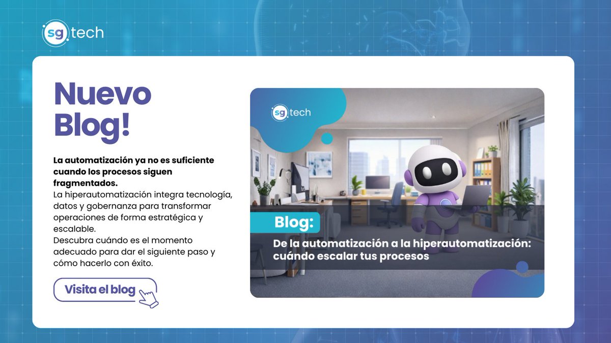 sgtech_hps's tweet photo. ¿#Automatizar “una tarea” o escalar “un sistema”? 👀
Si ya tienes bots/flows sueltos y aun así hay caos… quizá toca #hiperautomatizar.

Te dejamos señales claras para saber cuándo escalar procesos (sin morir en pilotos eternos).
🔗 https://t.co/vi5zdOPNwH https://t.co/iZO1CxIFUk
