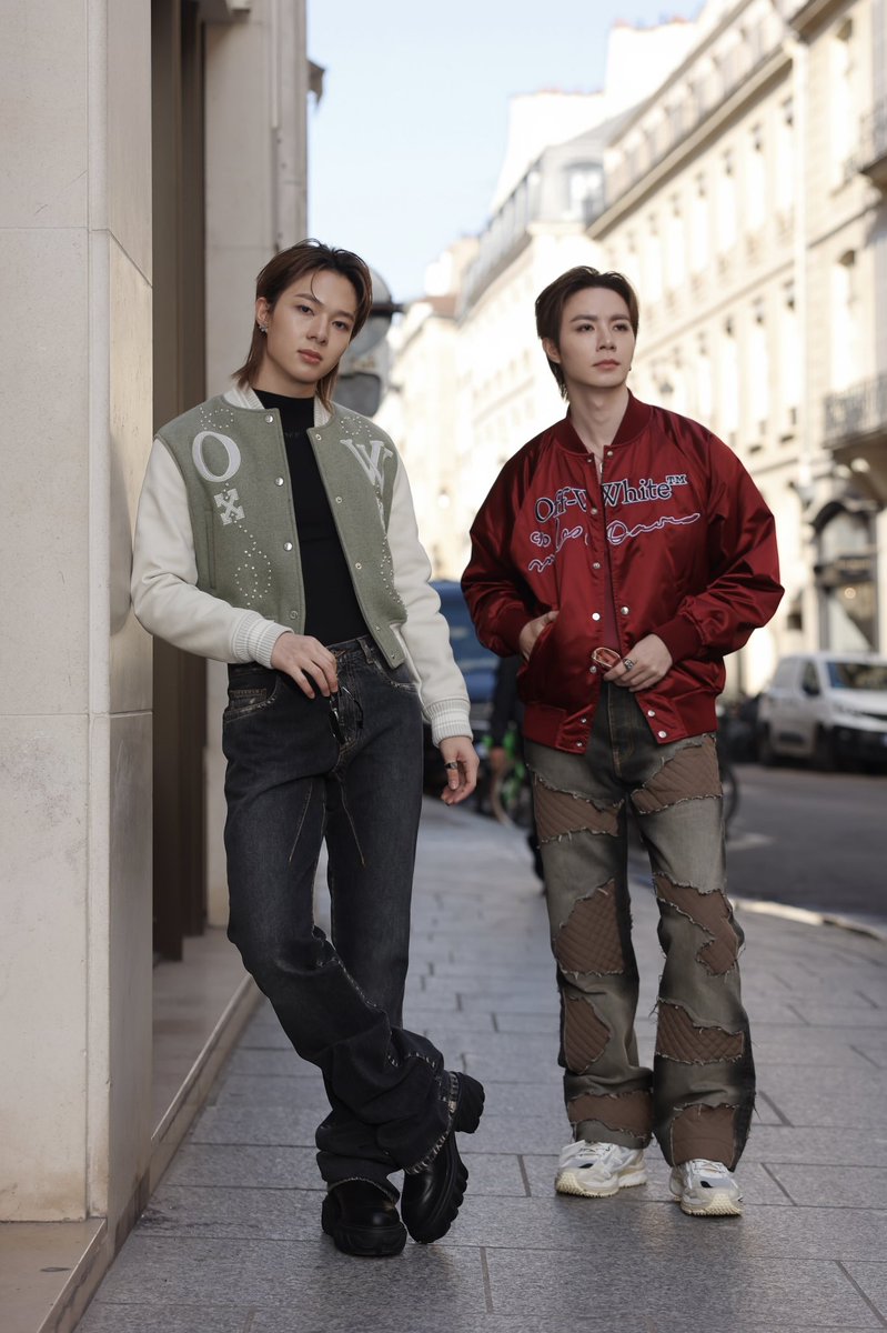 Taking a closer look at Zee @zee_pruk and NuNew @CwrNew representing the Off-White™ DNA in Paris....