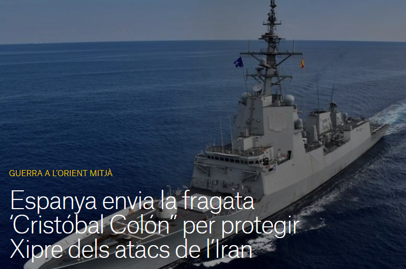 Els espanyols  <a href="/socialistes_cat/">Socialistes PSC/❤</a> @psoe envien un vaixell de guerra al conflicte #IranWar i diuen "no a la guerra". Menteixen descaradament <a href="/USConsulateBCN/">U.S. Consulate General Barcelona</a> 
Així es com enfonsen Europa: mentint i manipulant. En <a href="/POTUS/">President Donald J. Trump</a> <a href="/realDonaldTrump/">Donald J. Trump</a> com a mínim diu la veritat 👍👍👍👍👍
