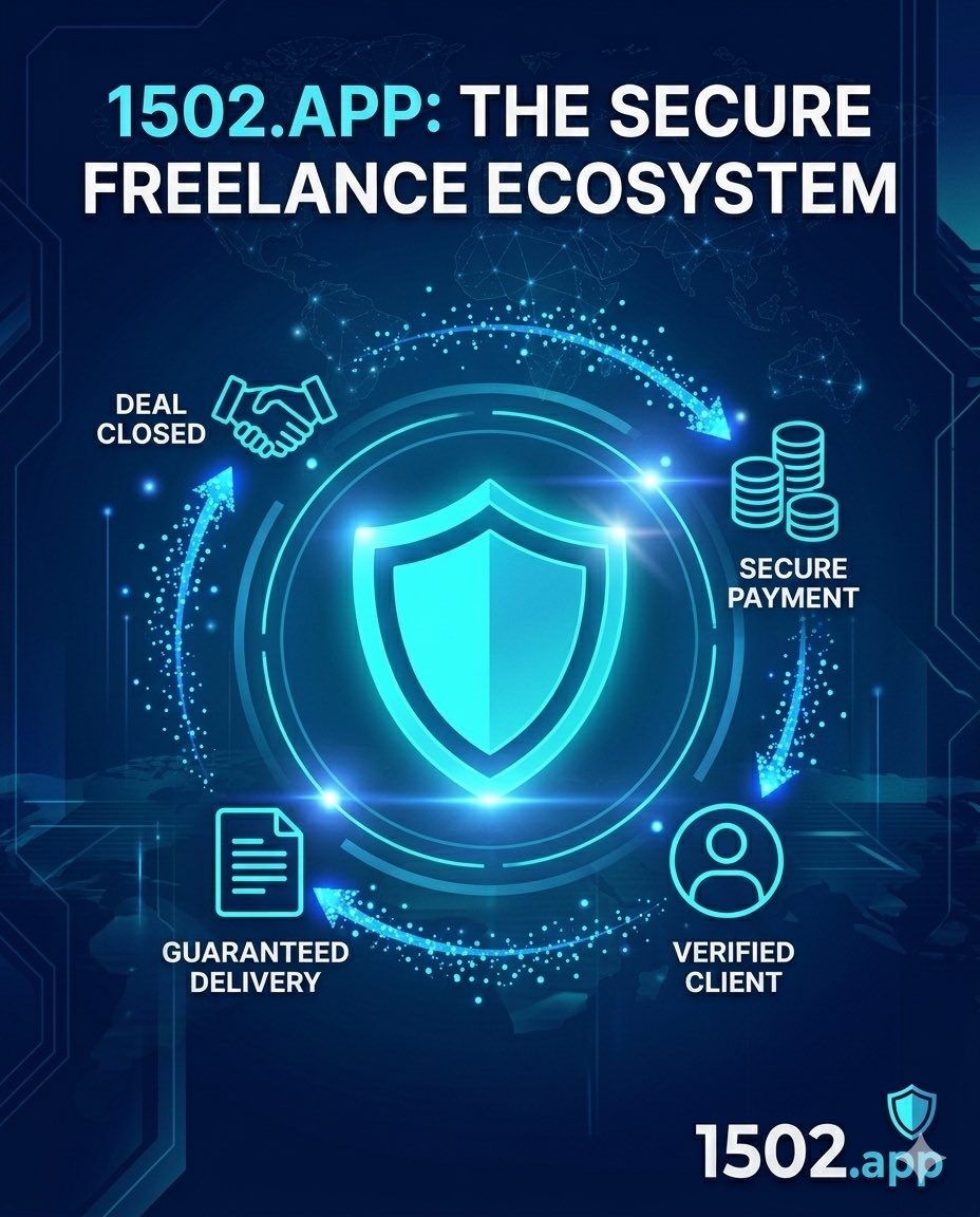 Trust shouldn't be a premium feature. 🛡️
The 1502 ecosystem is built for professionals who value security from deal to delivery.
✅ Secure Payments
✅ Verified Clients
✅ Guaranteed Delivery
✅ AES-256 Protected
Build on trust. 🚀
🌐 1502.world
#1502App #Freelance