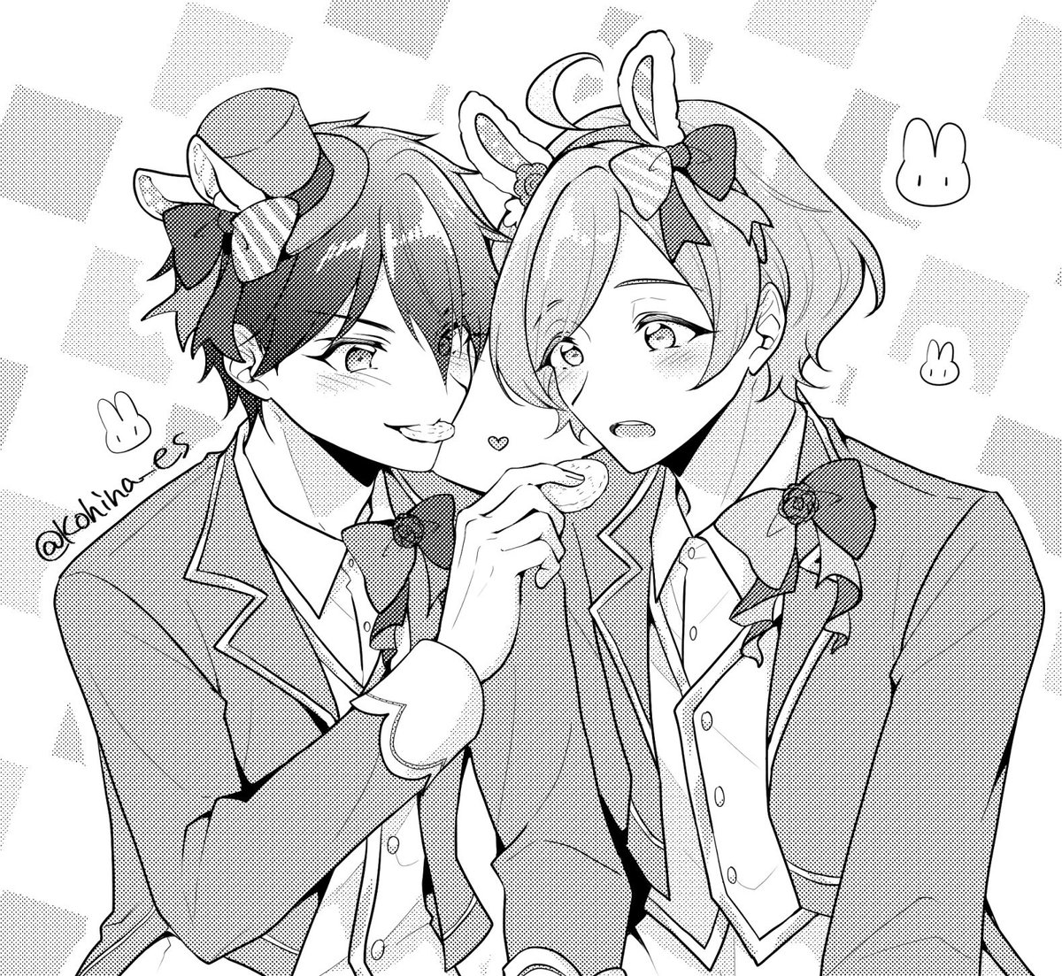 #千奏版深夜の60分一本勝負 
お題『うさぎ』+1h
お揃いのクッキー🍪