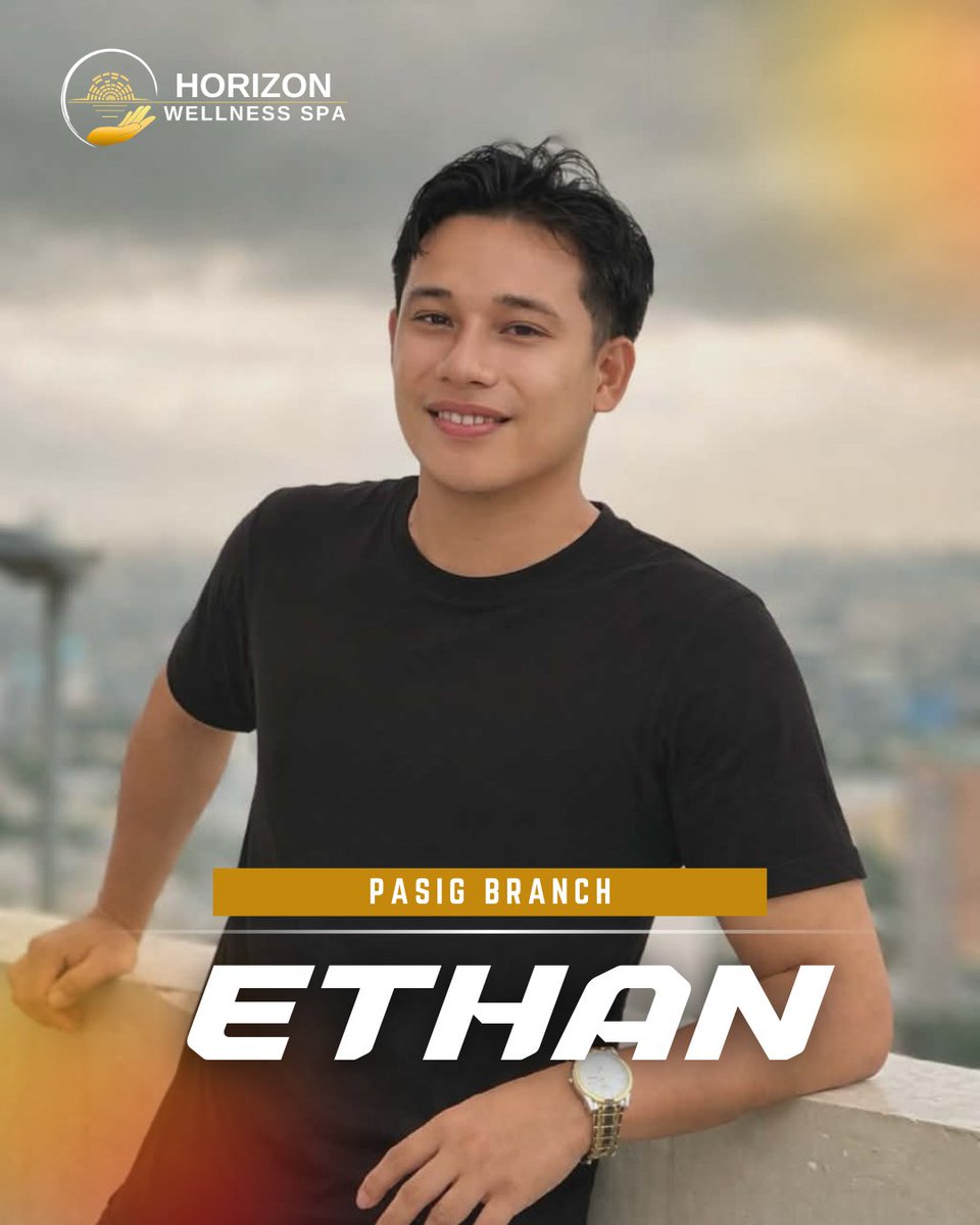 HorizonSpaPasig's tweet photo. Say hello to Therapist Ethan, the newest addition to Horizon Spa Pasig! 🌟 Get ready to experience his skilled touch and relaxing techniques — your next well-deserved pampering session awaits. 💆‍♂️ https://t.co/9hlm4BmTCs