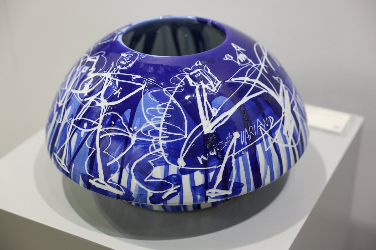 NFSC7777777's tweet photo. New Artist Profile: Exploring the Works of Darian Duan via HENI

#Themes
A core element of Duan's visual language is the "splash-blue" method. This technique involves allowing cobalt blue pigment to disperse and settle organically on the ceramic, resulting in unique and unrepeatable patterns. The method introduces an element of chance and natural formation, contrasting with the precise control of their knife drawing. The interaction between the controlled line and the unpredictable pigment flow creates a dynamic tension, highlighting themes of human intention versus natural processes, and order versus spontaneity.
Through this synthesis of traditional draftsmanship and experimental surface treatment, Duan explores the material properties of clay while honoring the rich heritage of Chinese art. The use of cobalt blue, a color historically significant in East Asian ceramics, grounds their contemporary explorations in a venerable tradition, while the innovative application ensures a forward-looking perspective. This blend of heritage and modernity defines the distinctive aesthetic and conceptual depth of Duan's work.
The orignial report 
https://t.co/BUd9QggeOm