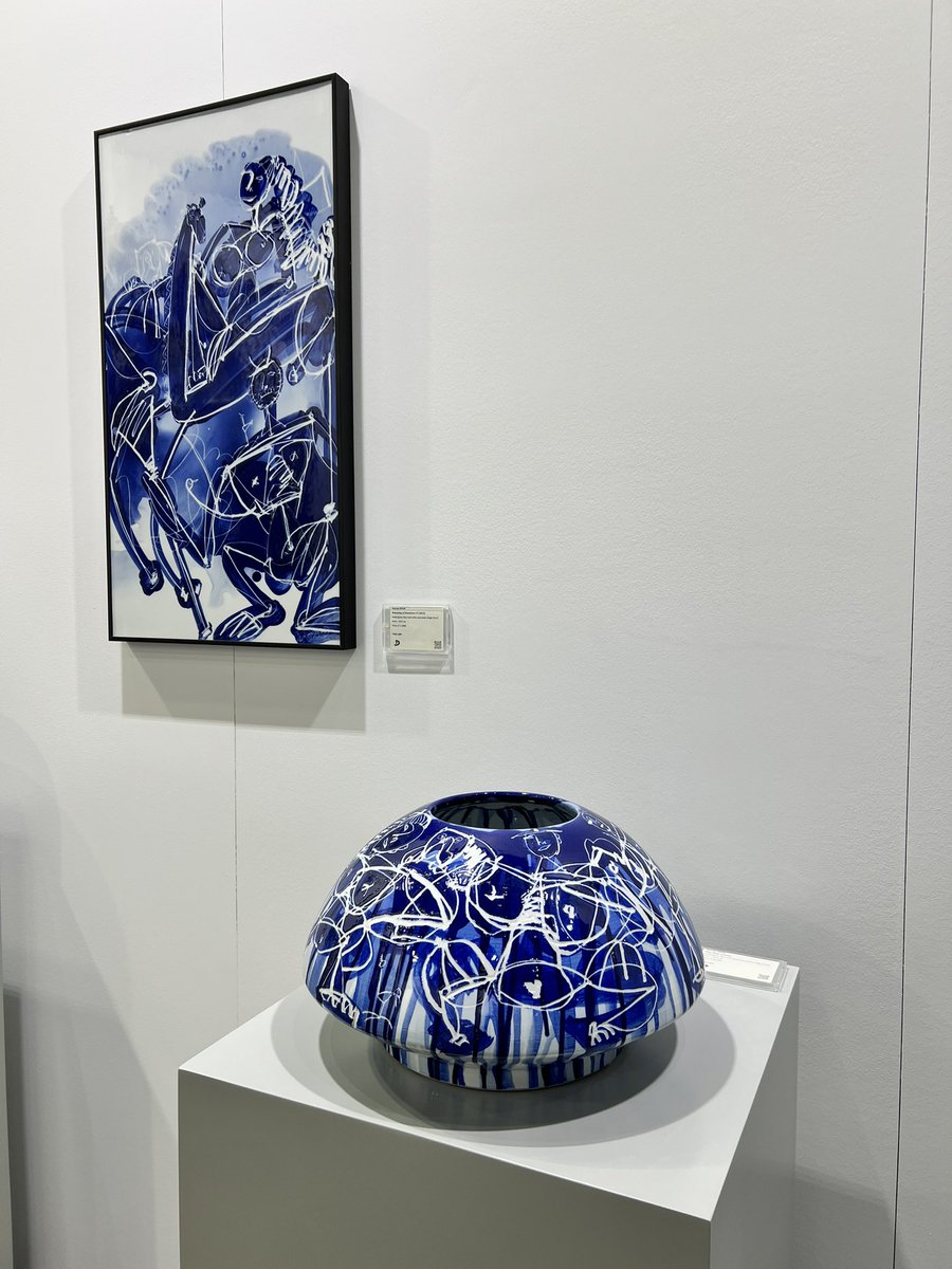 NFSC7777777's tweet photo. New Artist Profile: Exploring the Works of Darian Duan via HENI

#Themes
A core element of Duan's visual language is the "splash-blue" method. This technique involves allowing cobalt blue pigment to disperse and settle organically on the ceramic, resulting in unique and unrepeatable patterns. The method introduces an element of chance and natural formation, contrasting with the precise control of their knife drawing. The interaction between the controlled line and the unpredictable pigment flow creates a dynamic tension, highlighting themes of human intention versus natural processes, and order versus spontaneity.
Through this synthesis of traditional draftsmanship and experimental surface treatment, Duan explores the material properties of clay while honoring the rich heritage of Chinese art. The use of cobalt blue, a color historically significant in East Asian ceramics, grounds their contemporary explorations in a venerable tradition, while the innovative application ensures a forward-looking perspective. This blend of heritage and modernity defines the distinctive aesthetic and conceptual depth of Duan's work.
The orignial report 
https://t.co/BUd9QggeOm