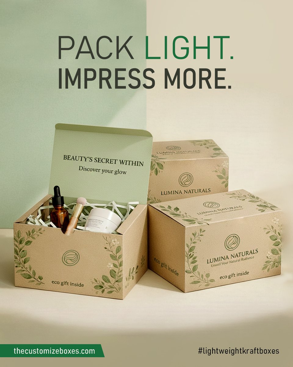 TCustomizeBoxes's tweet image. thecustomizeboxes.com/custom-tuck-bo…

📷 Lightweight Kraft Boxes Lower Shipping Costs While Guarding Your Delicate Products. 📷

G𝗲𝘁 𝗔 𝗤𝘂𝗼𝘁𝗲 𝗧𝗼𝗱𝗮𝘆!
𝗘𝗺𝗮𝗶𝗹: sales@thecustomizeboxes.com
𝗖𝗮𝗹𝗹: (972)-590-8867

#TheCustomizeBoxes #PackagingSolutions #KraftPackaging #Packaging