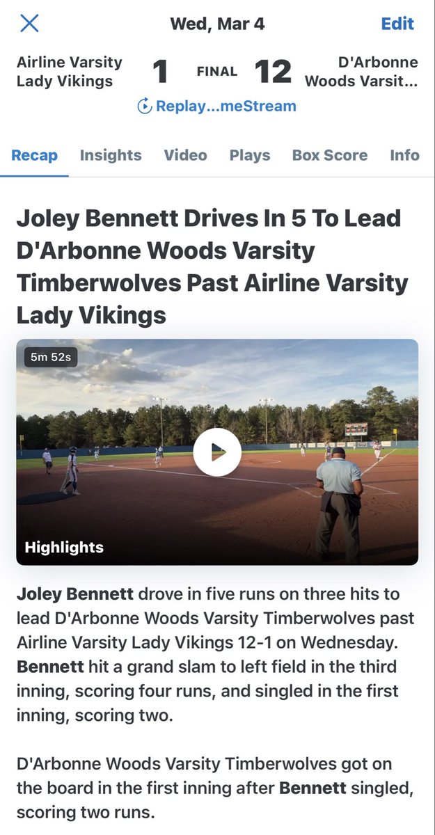 DWCS_SOFTBALL's tweet photo. https://t.co/2bgKpvb0Eu