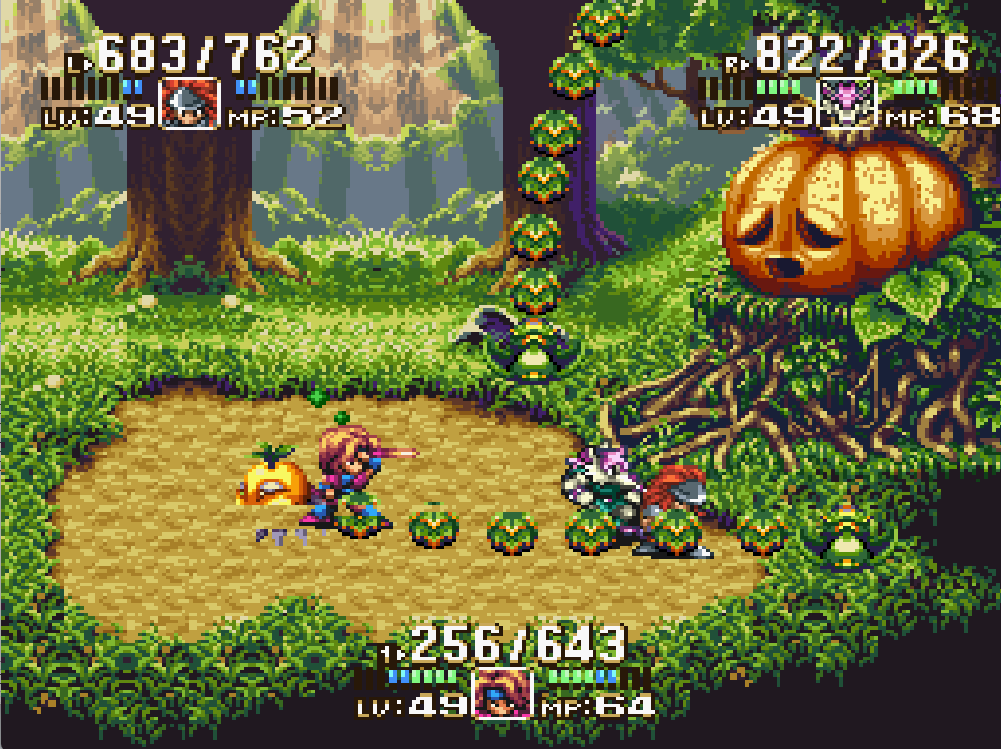 tomato2b's tweet photo. 神獣6体目。ミスポルム。
ホーク操作で触角と鬼ごっこしてたらケヴィンもデュランも攻撃せずに棒立ちになってた…。
君ら何しに来たん？

＃聖剣伝説3 https://t.co/DJ5Juh7GKK