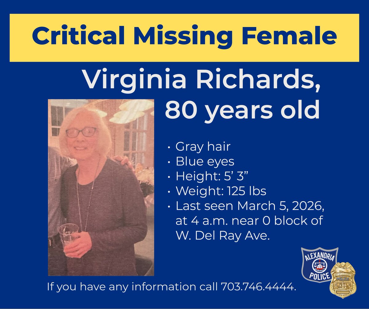 Alexandria Police tweet media