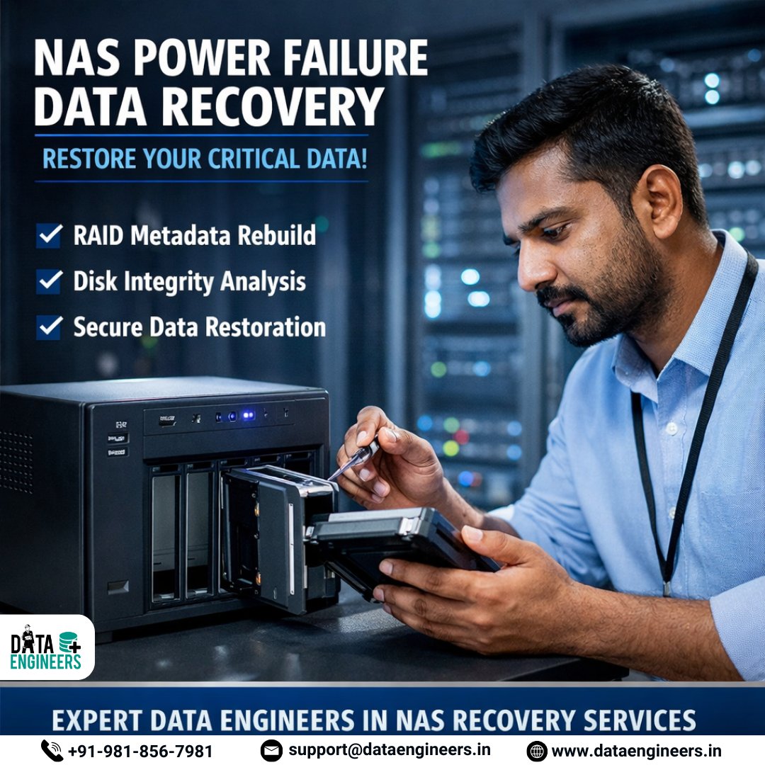 data_engineers's tweet photo. NAS Not Working After Power Failure? Get Expert RAID Recovery Support.
๐ +91-981-856-7981
Our Services: https://t.co/TLu7C2RQgf
#NASDataRecovery #NASRecovery #RAIDRecovery #RAIDMetadataRebuild #PowerFailureRecovery #ServerDataRecovery #NetworkStorageRecovery #DataRecovery https://t.co/la6yhSVtr3
