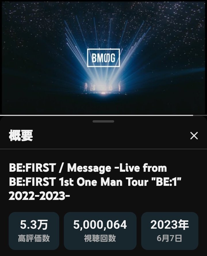 LOVE_BF_BTK's tweet image. BE:FIRST / Message
-Live from BE:FIRST 1st One Man Tour "BE:1" 2022-2023-
youtu.be/NCp7ooiwXe0?si…

500万回再生通過おめでとう💐
代々木での夢のような幸せな時間を思い出すよ🧡
#BEFIRST 
#BE_1_Tour
#Message
