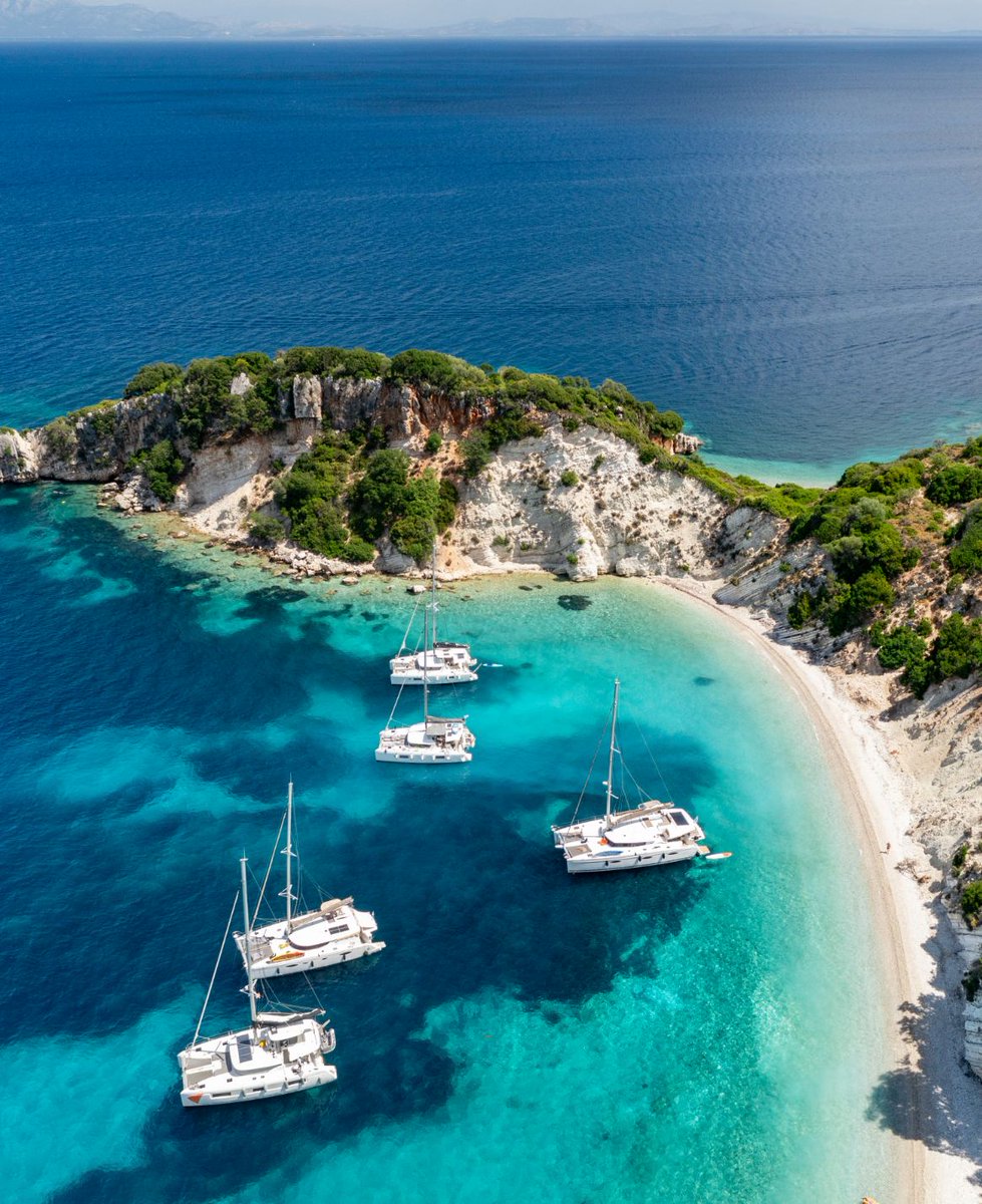 SoEarthen's tweet photo. Gidaki Beach, Ithaca, Greece  #Aerial #Ionian https://t.co/Xia0UnhUZz