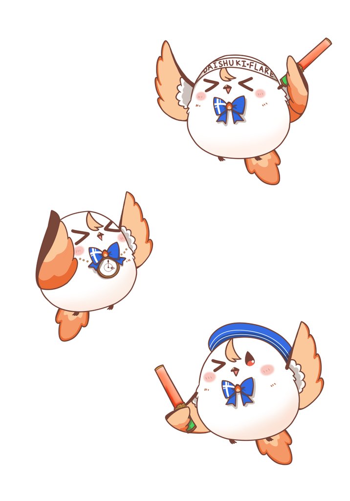 ありがたいことに、この度のFesフラスタのイラストを担当させていただきました( .ˬ.)"

いざ、輝く舞台へ！
どこまでも一緒に行くぞ！
という気持ちを込めて描かせていただきました。

フレアちゃん、エルフレの皆様
明日はみんな盛り上がりましょー🐥✨️
 #しらぬえ