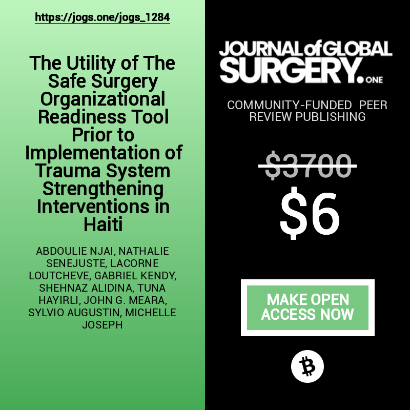 The Journal Of Global Surgery (ONE) tweet media