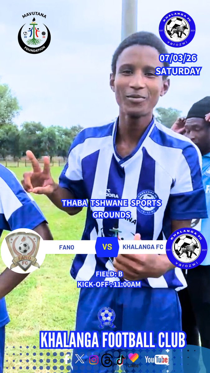 KhalangaFC's tweet photo. 🦍🦍Fixture alert 🦍🦍We go again this coming Saturday, taking one game at a time,ahi yeni 

Mavutana Foundation https://t.co/5ySKUz6f2K