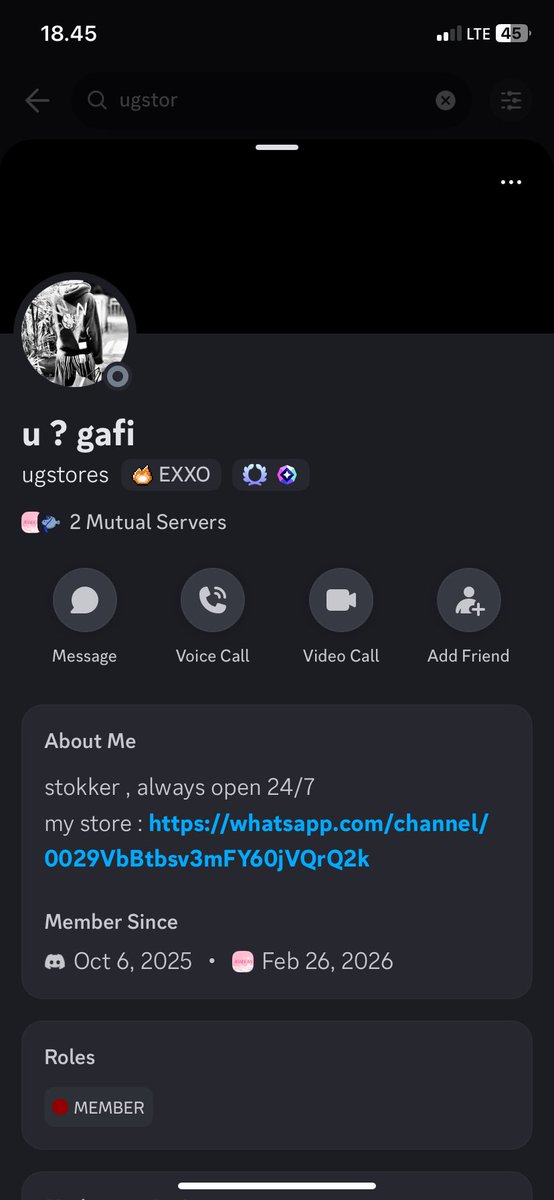 alsaa0_o's tweet photo. yang storenya di discord hati hati ya, langsung ban aja si ugafi ini

Username: ugstores 
User ID: 1424800341194571930 https://t.co/bbb3vZhGqA