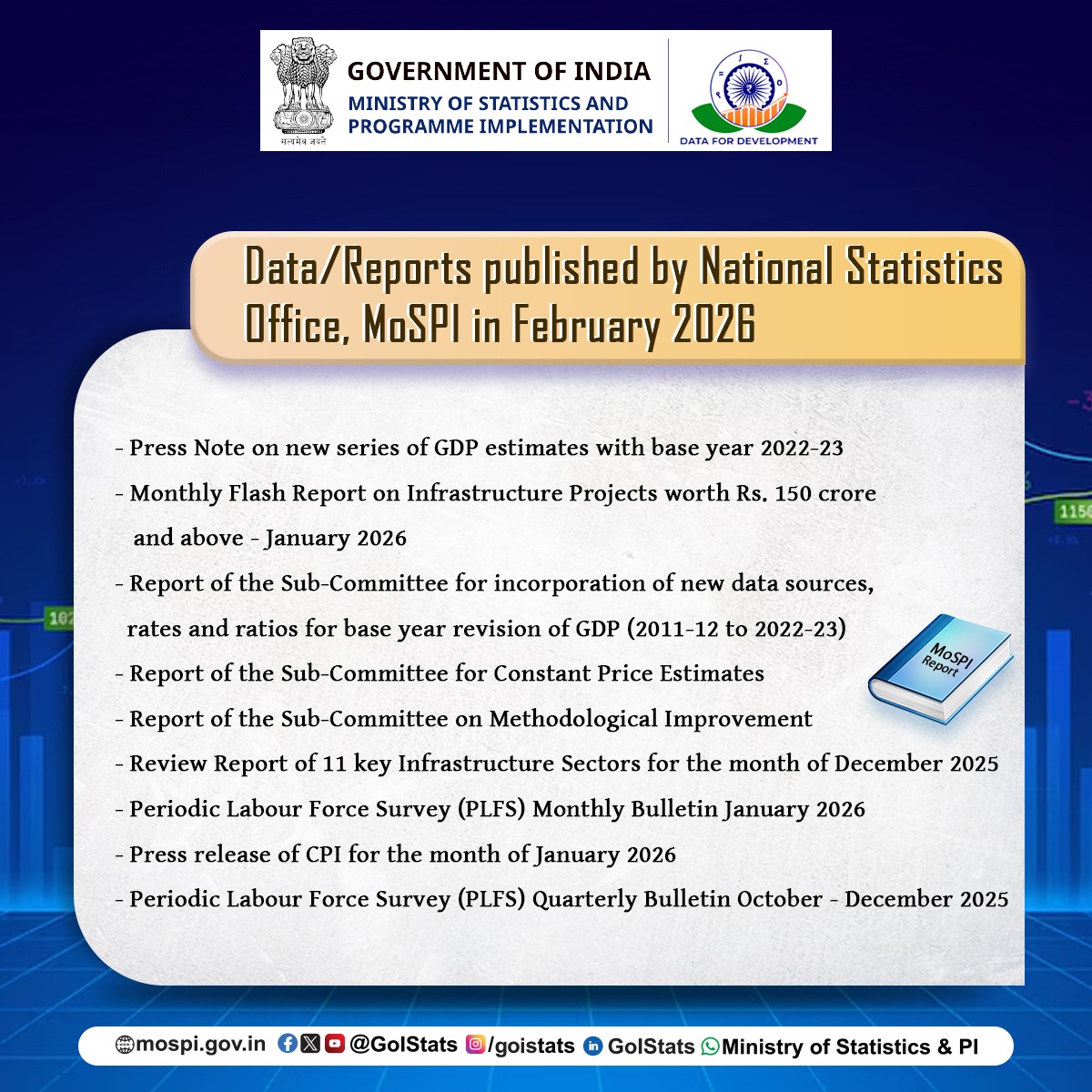 Ministry of Statistics & Programme Implementation tweet media