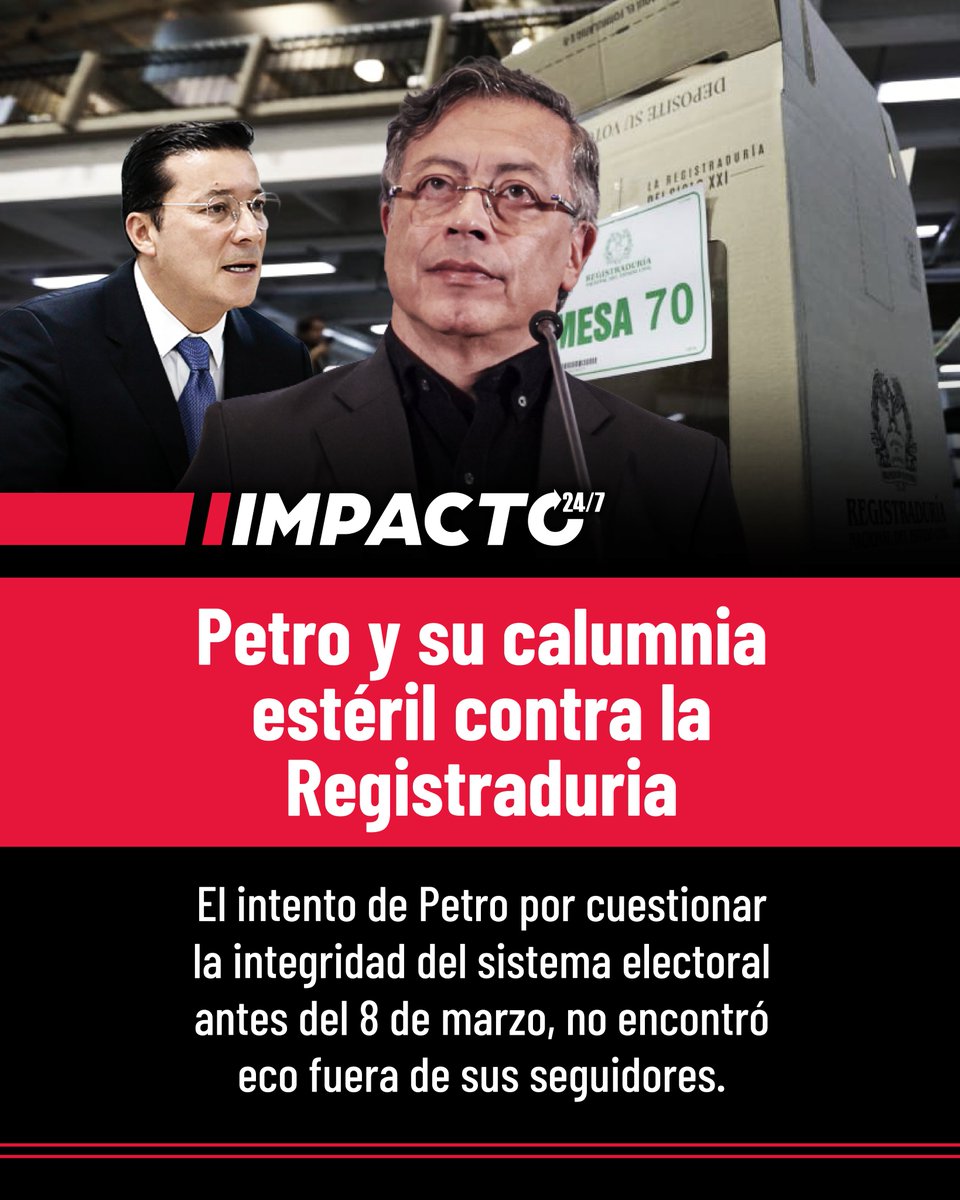 🚨🇨🇴 CALUMNIA PETRISTA | Petro se queda solo con sus denuncias de fraude electoral, de las que por cierto no mostró una sola evidencia ante el país. Con un firme respaldo de los partidos políticos a la Registraduría y a Hernán Penagos durante la Comisión de Garantías Electorales,