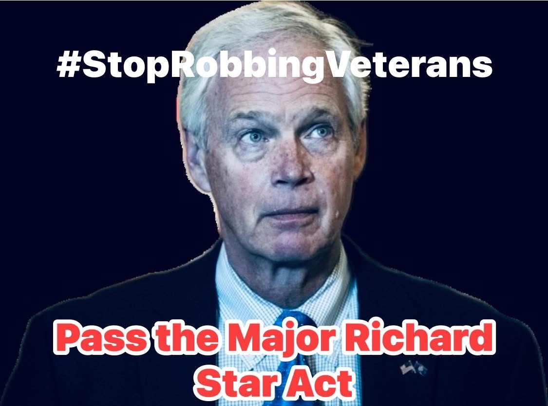 PShipleyAMVETS's tweet photo. Please call Senator Ron Johnson’s office to demand he now does whatever it takes to bring it to a vote now. He is at (202) 224-5323. #MajorRichardStarAct #AMVETS #stoprobbingveterans https://t.co/pLzSy61nOK