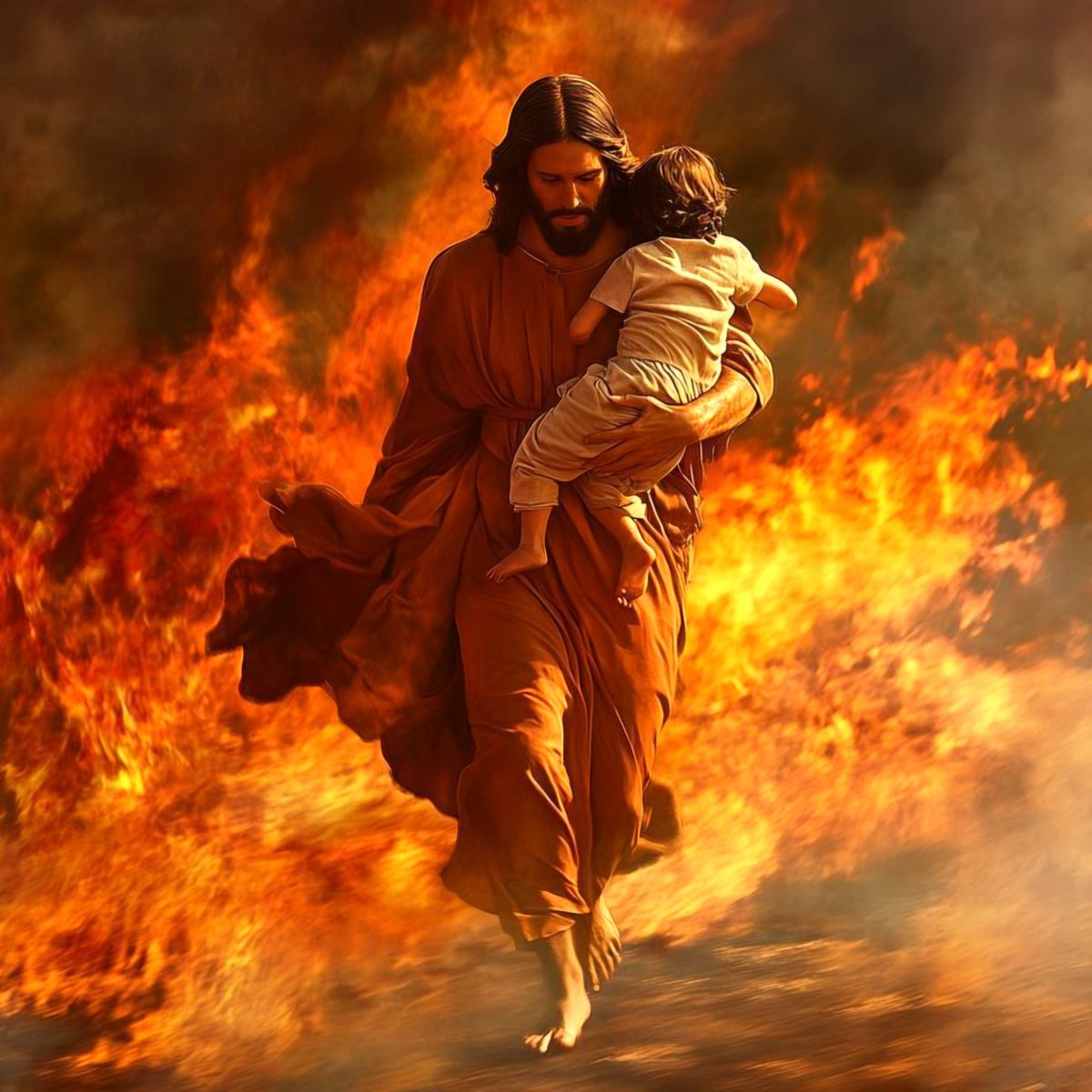 When you pass through the waters, 
I will be with you; And through the rivers,
they shall not overflow you. When you
walk through the fire, you shall not be
burned, Nor shall the flame scorch you.
- Isaiah 43:2