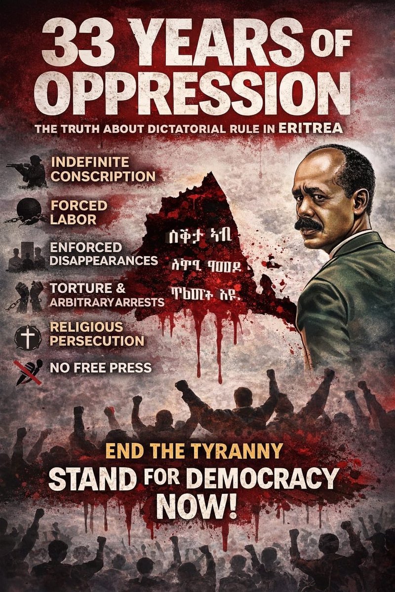 When journalism is criminalized, truth disappears. In Eritrea, journalists are jailed and independent media is silenced—leaving power without accountability.
A nation that fears journalists fears its future.
#BlueRevolution #TransnationalRepression #Eritrea #FreedomOfExpression