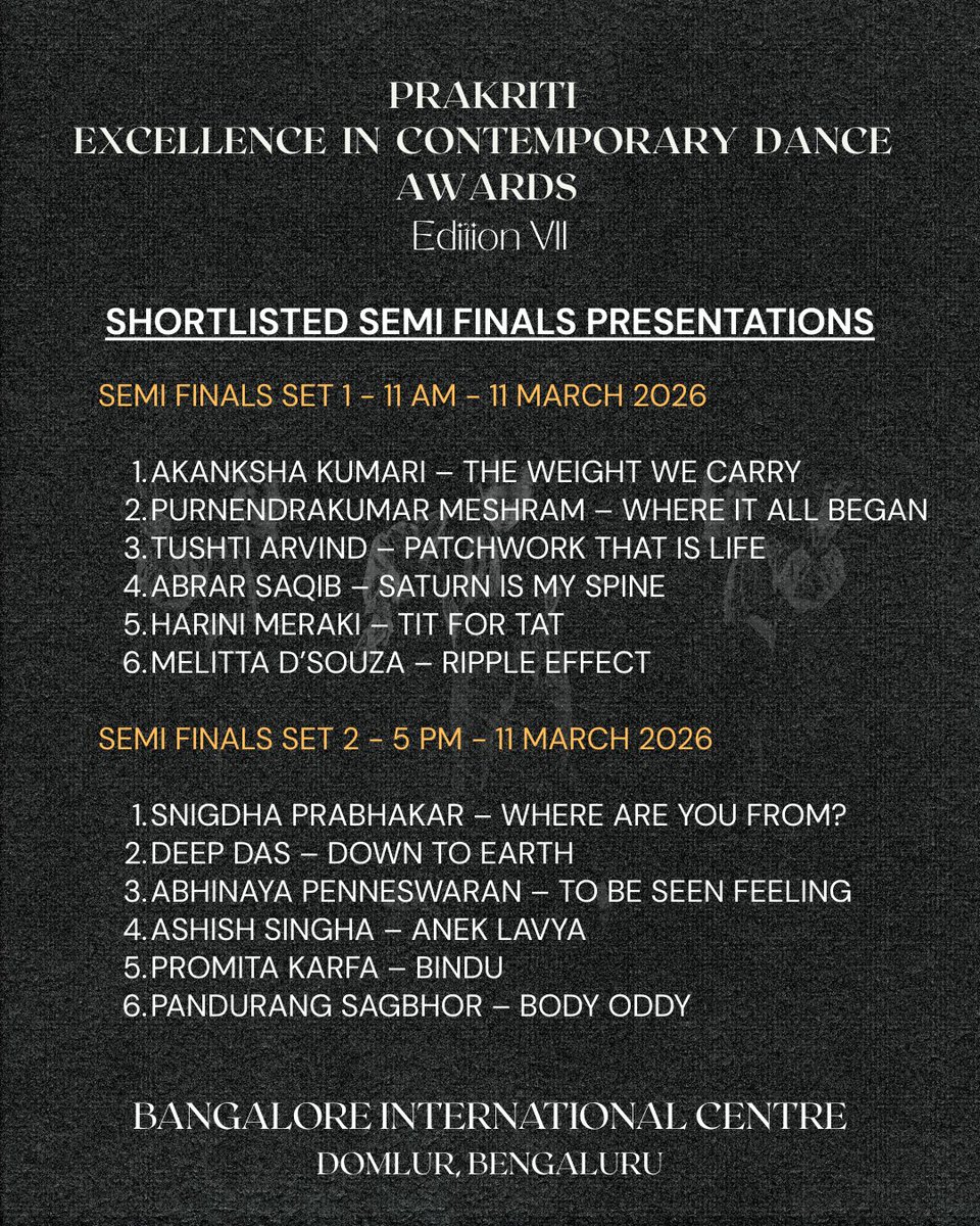 prakritif's tweet photo. Mark your Calendars!!!
We are delighted to present the 7th edition of Prakriti Excellence in Contemporary Dance Awards, with the support of UNIFI Foundation & @ifiofficiel at @bicblr
#PECDA #ContemporaryDance #IndianContemporaryDance https://t.co/jE5tV3TD35