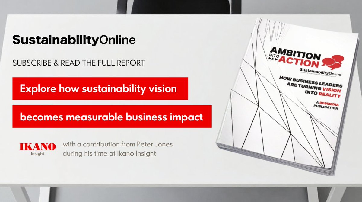 IkanoInsight's tweet photo. We’re proud to see Peter Jones featured in this Ambition Into Action report. Wwritten during Peter’s time with Ikano Insight, it reflects our continued commitment to embedding sustainability into strategy, insight and decision-making.

Read here: https://t.co/W8zc0AHxr7 https://t.co/QABEJUdiGL