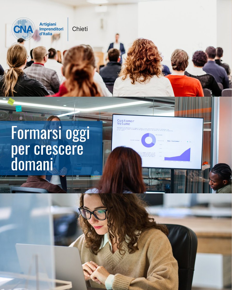 Il mercato cambia, le normative evolvono, le imprese devono restare competitive.
CNA Chieti propone corsi e aggiornamenti pensati per artigiani, PMI e professionisti.

👉 Contattaci e scopri i prossimi corsi in programma e resta sempre un passo avanti.
🔗 cnachieti.eu/?page_id=1209