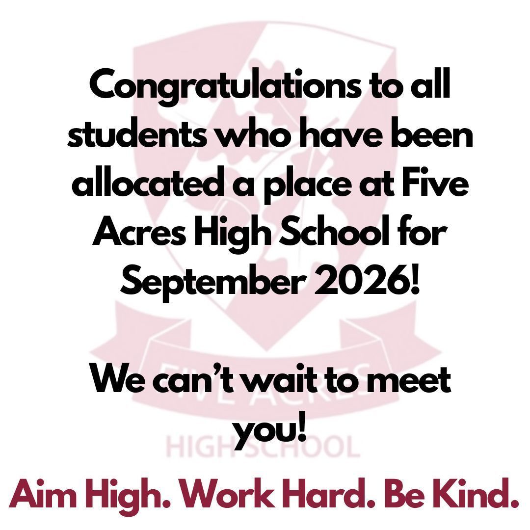 Five Acres High School tweet media