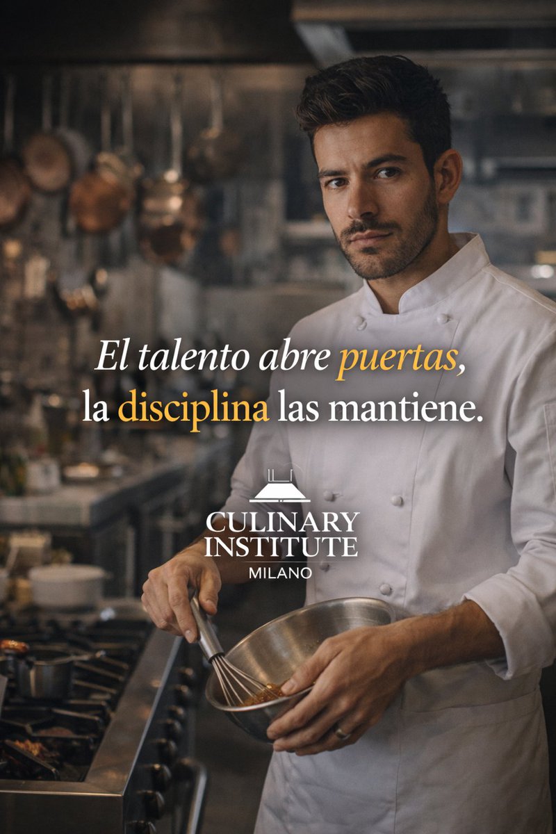MiCulinary_inst's tweet photo. El talento abre. La disciplina sostiene. #MilanoCulinaryInstitute #MentalidadProfesional https://t.co/mrfp8oDsWL