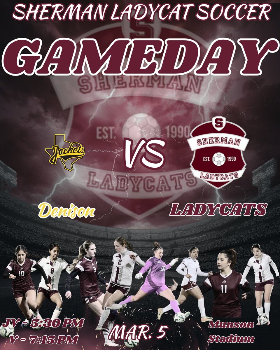 Sherman Lady Cat Soccer tweet media