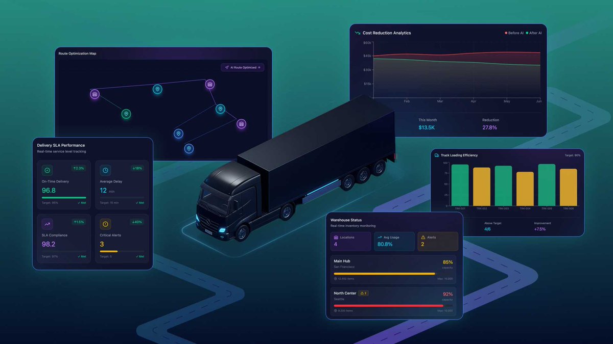 KuikaTurkiye's tweet photo. Lojistik maliyetlerinin büyük kısmı yanlış rota ve yükleme planlamasından kaynaklanır. Kuika Yükleme ve Rota Optimizasyonu ile sipariş, depo ve araç verilerini birlikte analiz edilerek operasyonları optimize edebilirsiniz.
📖 Blog:
https://t.co/WawrpI6Jvr
#Logistics #Optimization https://t.co/rlEpoF0I2d