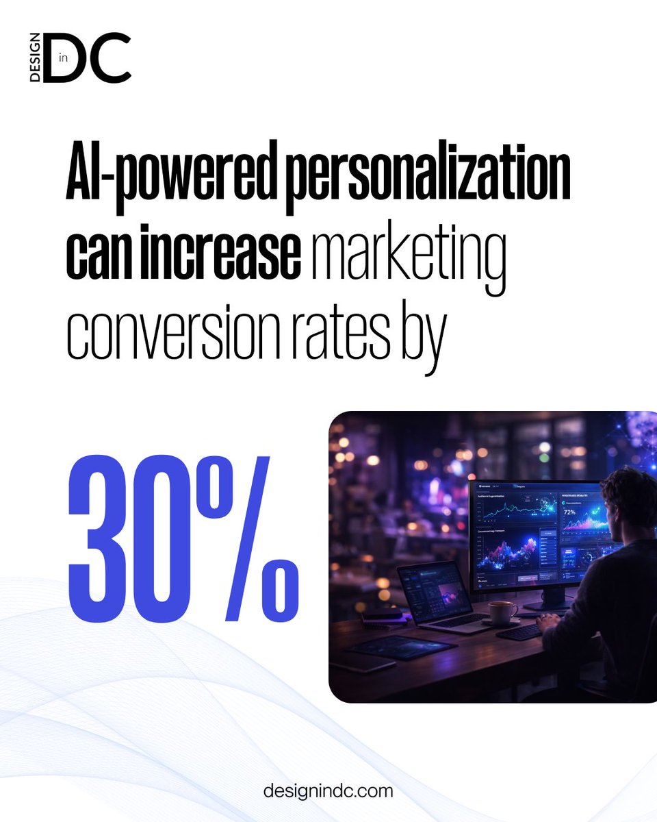 DesignInDC's tweet photo. Generic marketing is dying. The brands winning online are the ones creating experiences that feel personal, relevant, and tailored to every user. 🤖

That’s where AI is changing the game.

#AIMarketing #Personalization #MarketingStrategy #DigitalExperience #ConversionRate https://t.co/LMUnmwSMdS