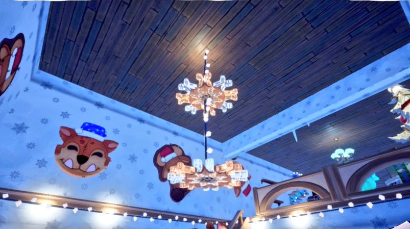 冬の区画にピッタリな ツリートップなシャンデリア #パリア #Palia