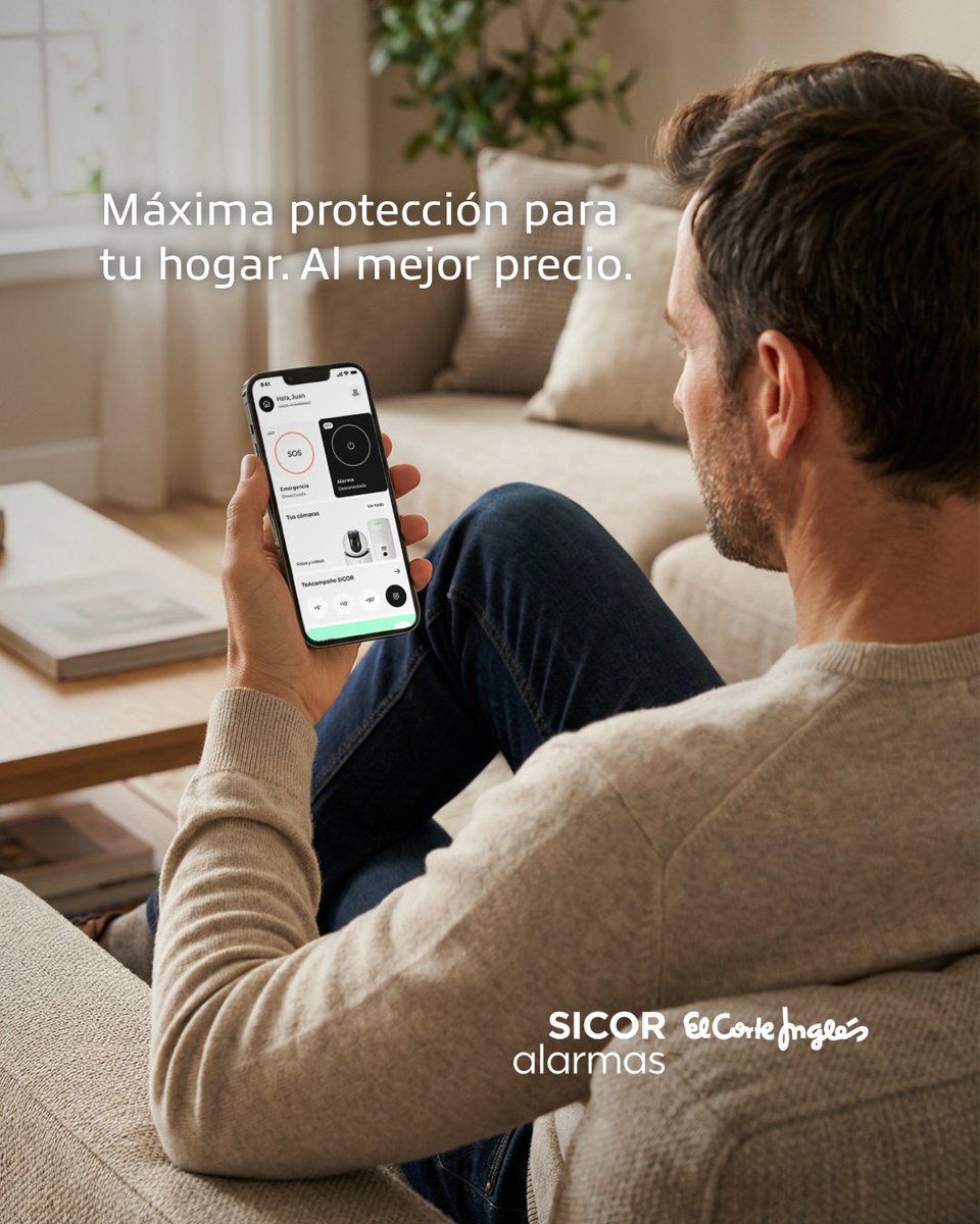 En SICOR alarmas El Corte Inglés te ofrecemos seguridad de máximo nivel: tecnología avanzada, conexión 24h y aviso inmediato a la Policía.

Instalación profesional, mantenimiento incluido y app para controlar tu hogar desde cualquier lugar.

Más en 👉 elcorteingles.es/sicor/