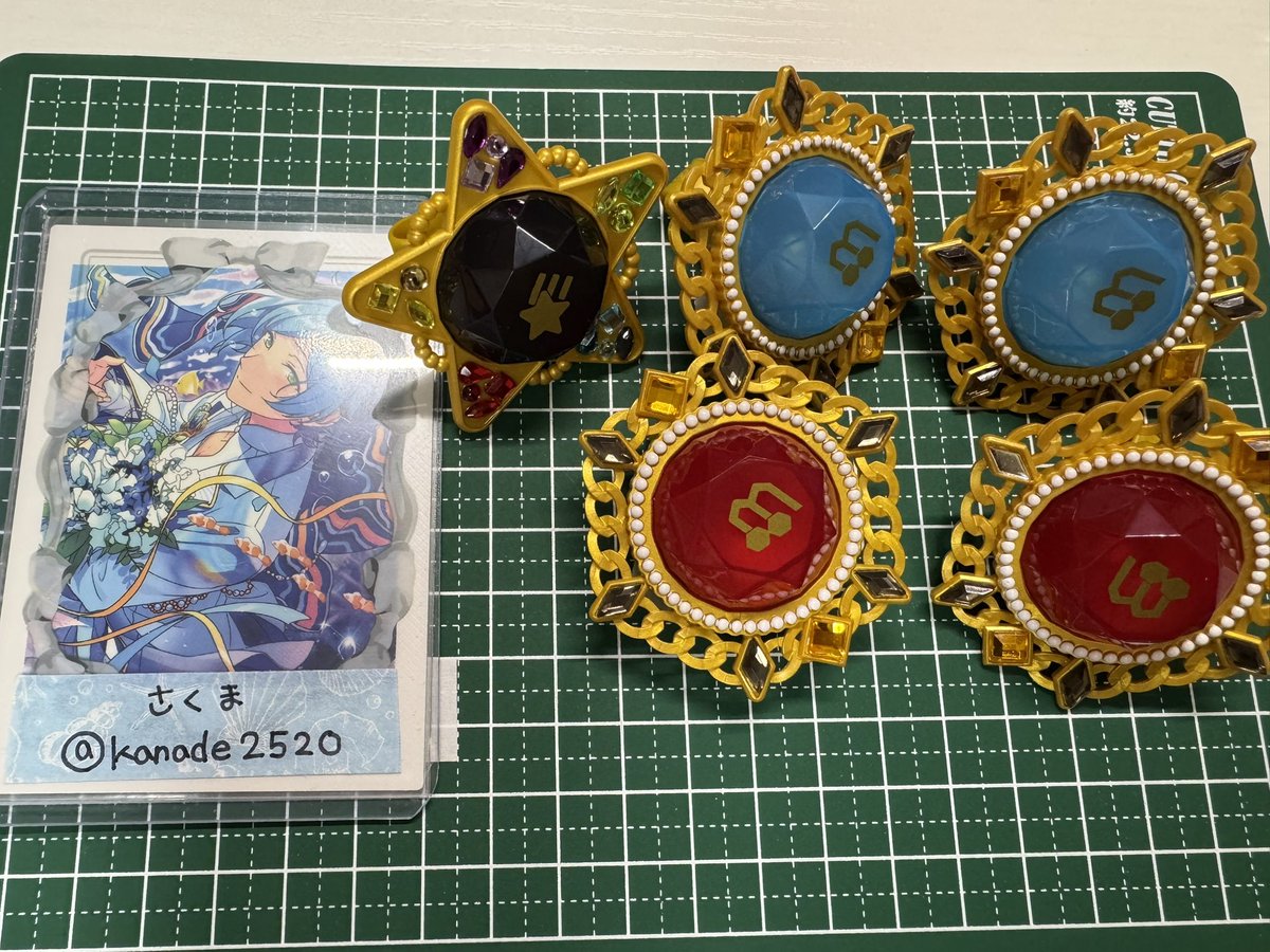 kanade2520's tweet photo. 【交換】 あんスタ スタライ10th リングライト

譲→燐音2・HiMERU2・鉄虎

求→ニキ2>決まり次第奏汰

🍀郵送(10日発送)or幕張13日夜公演前お手渡し

検索よりもお気軽にお声がけください https://t.co/eZkIMgYpJV
