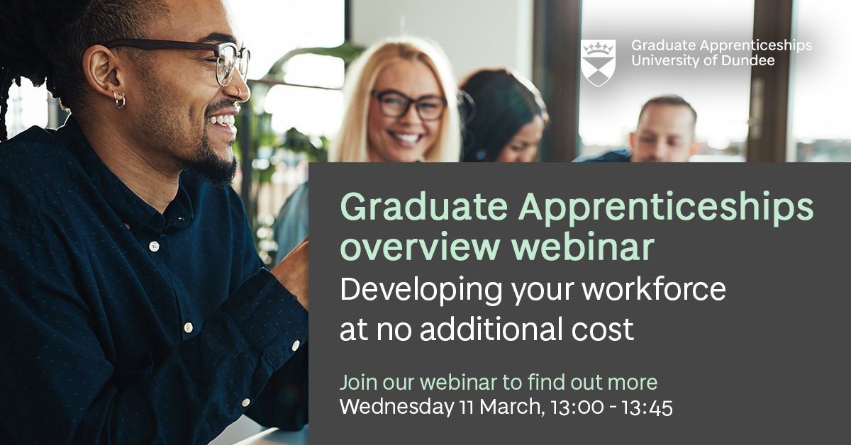 Let’s face it, finding the time to upskill your employees can be hard.

If this sounds familiar, join me at our webinar to find out how our fully funded Programme can help you to upskill your workforce at no additional cost.

Sign up at buff.ly/h75nzOV  

#ScotAppWeek26