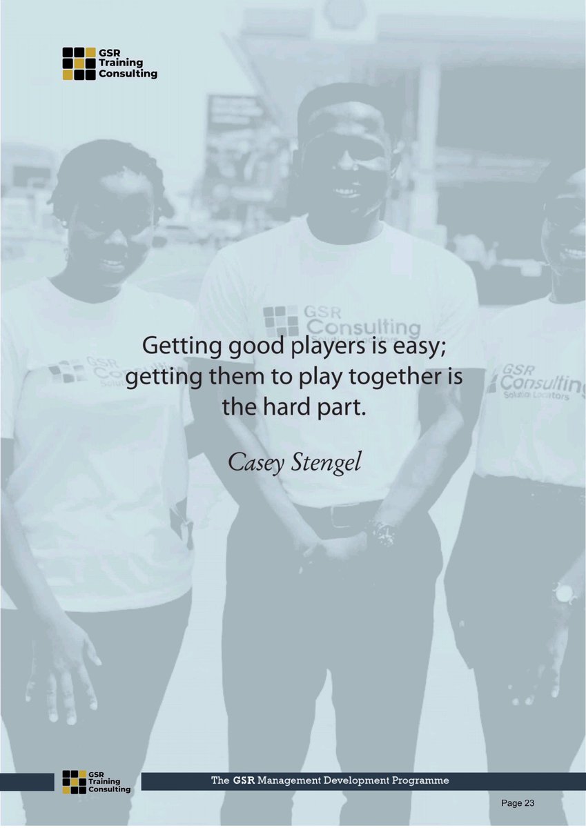 _gsrtc's tweet photo. The real challenge in organisational success is not finding good people, it’s building a team that works together effectively.

#gsrtrainingconsulting #fypシ゚ https://t.co/dZAvvGcfS5