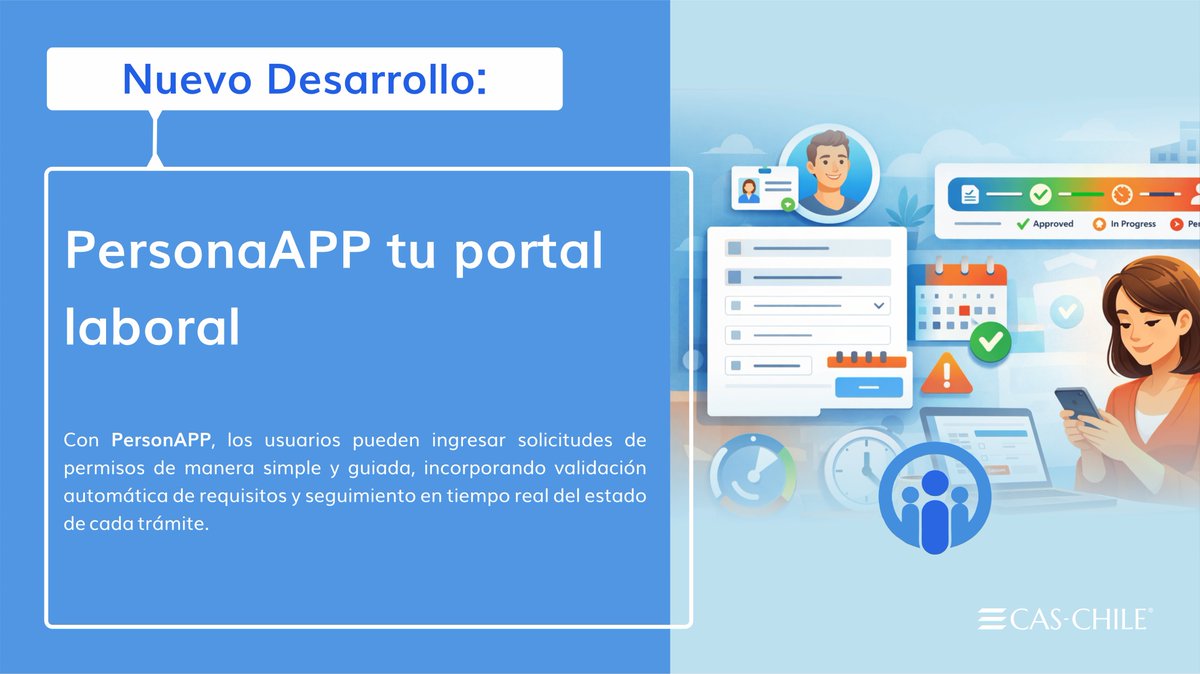 Cas_Chile's tweet photo. PersonAPP es una app que permite gestionar permisos, consultar información y descargar documentos oficiales de forma rápida y segura desde el celular.

🔗 Lee la nota completa en LinkedIn.

https://t.co/ZTXIZDQ886 https://t.co/ZHJpMW65Nu