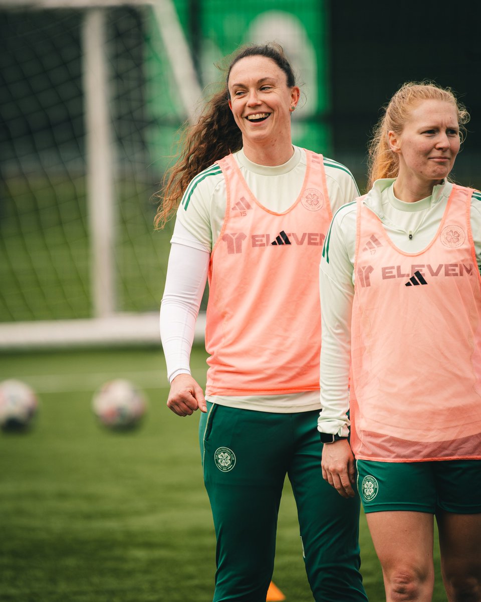 CelticFCWomen's tweet photo. Keeping things ticking over &amp; the mood high 😁

#CelticFC🍀 https://t.co/CuGgQRJKeA